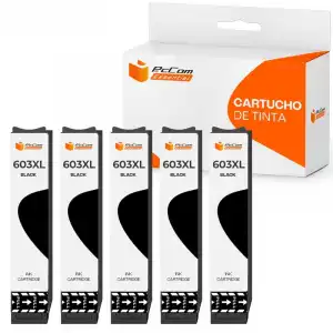 Pccom Essential Epson 603XL Cartucho Tinta Compatible Negro Pack 5