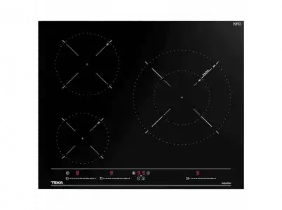 Placa inducción - Teka IBC 63015, 3 zonas, Zona grande 28 cm, Multislider, 60 Negro