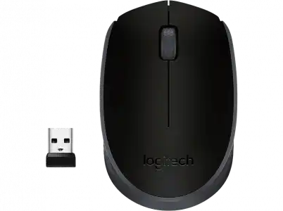 Ratón inalámbrico - Logitech M171, 1000 ppp, Ambidiestro, USB, Negro