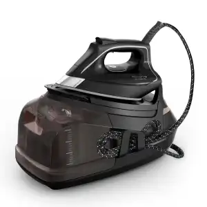 Rowenta - Centro De Planchado Eco Steam Pro DG9611 Con Tecnología Microsteam 400 HD 3D Láser Negro / Beige