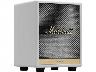 Altavoz inteligente - Marshall UxBridge Voice, Con Google Assistant, 96 dB SPL, 54 20,000 Hz, Wi-Fi, Blanco