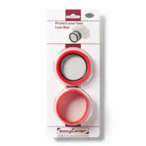 Aros Protectores Para Su Objetivo Con Diámetro 62mm Rojo