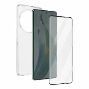 Carcasa Honor Magic 5 Lite 5g Silicona Flexible Transparente + Cristal 9h Bigben