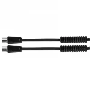 DCU Tecnologic 303115 Cable Macho/Hembra con Filtros para Antena de Satélite Negro 1.5m