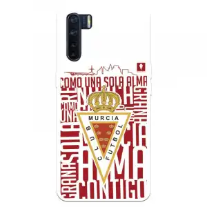 Funda Para Oppo A91 Del Real Murcia Escudo Fondo Blanco - Licencia Oficial Real Murcia