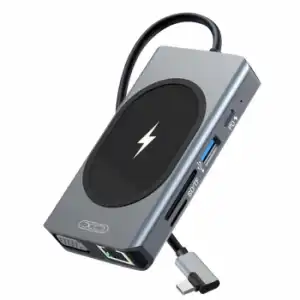 Hub Usb C 90w Puertos Ethernet Audio Vídeo 4k Carga Inalámbrica 15w Xo