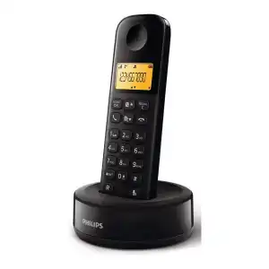 Philips - Teléfono Inalámbrico Single D1601B Dect Negro