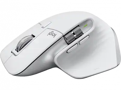 Ratón - Logitech MX Master 3S, Inalámbrico, 8000 ppp, Botones personalizables, Carga rápida, Blanco