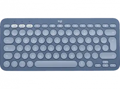 Teclado inalámbrico - Logitech K380, Para macOS, Bluetooth, Ergonómico, Multidispositivo, Teclas de acceso directo, Azul