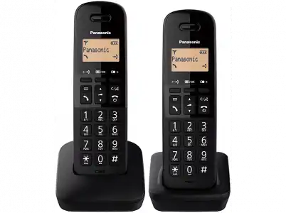 Teléfono - Panasonic KX-TGB612, 2 Terminales, Bloqueo de llamadas, 50 contactos, Resistente a golpes, Negro