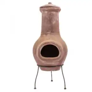 Chimenea Salamanca Rojo Oscuro 36x36x85 Cm Arcilla Redfire