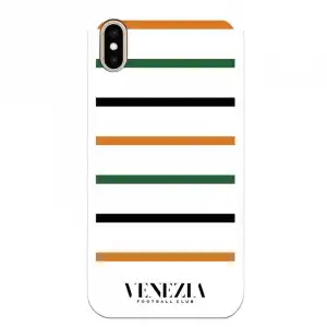 Funda Licencia Oficial Venezia Football Club del Venezia Fondo Blanco Rayas para iPhone XS Max