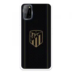 Funda Para Oppo A72 Del Atleti Escudo Dorado Fondo Negro Licencia Oficial Atlético De Madrid
