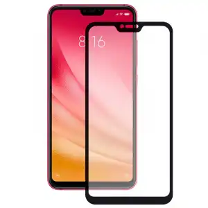 Ksix Protector de Pantalla Cristal Templado para Xiaomi Mi 8 Lite Negro