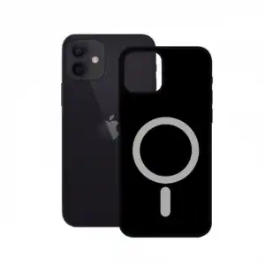 Mobile Tech Soft Magcharge Funda Negra para iPhone 12 Mini