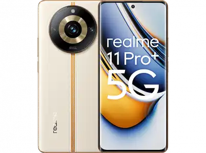 Móvil - realme 11 Pro+, Blanco, 512 GB, 12 GB RAM, 6.7 " AMOLED FHD+ Curved, Cámara 200 MP, MediaTek Dimensity 7050, 5000 mAh, Android 13