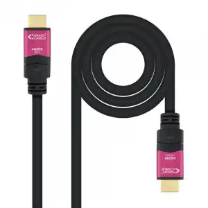 Nanocable Cable HDMI V2.0 4K@60Hz 18Gbps con Repetidor Macho/Macho 20m Negro