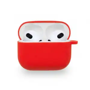 Nueboo Funda Silicona Protectora para Airpods 3 Rojo
