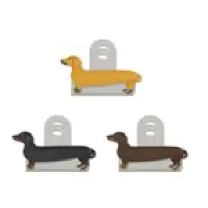 Pack 3 pinzas para bolsas Kikkerland Perros