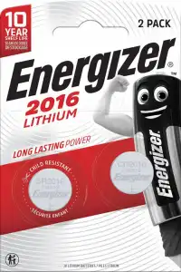 Pila botón Energizer CR 2016 lithium 3V - 2 unidades