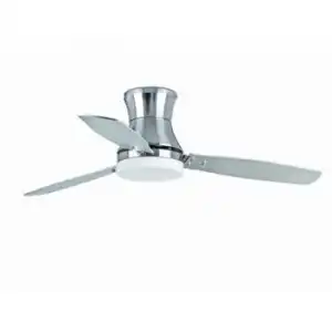 Ventilador De Techo Con Luz Tonsay Ø132 Cms Niquel Mate 2xe27 15w 3 Palas Faro 33385