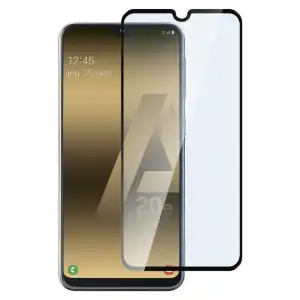 Avizar Protector Cristal Templado Negro para Samsung Galaxy A20e