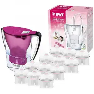 BWT Penguin Electrónica Jarra Filtradora de Agua con Magnesio 2.7L Violeta + 12 Filtros