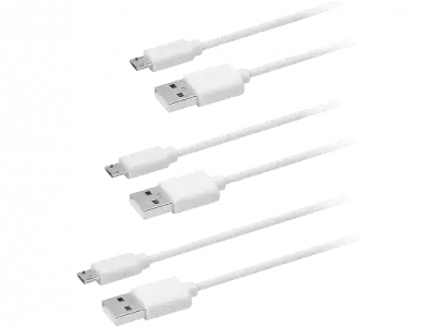 Cable USB - OK OZB-503, De a Micro USB, Pack de 3, Tamaños diferentes, Blanco