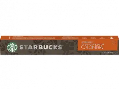 Cápsulas monodosis - Starbucks Colombia Café Espresso, 10 cápsulas, Intensidad 7, Para Nespresso