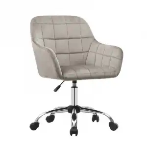 Home Heavenly Lyra Sillón de Escritorio Giratorio con Reposabrazos Gris