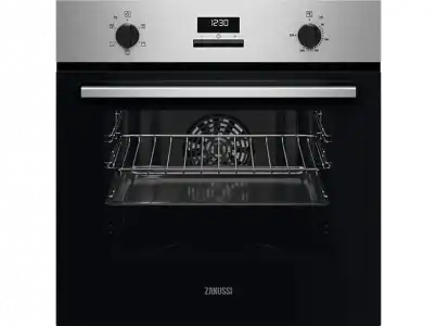 Horno - Zanussi ZOHNC2X2, 65 l, Multifunción, Independiente, Esmalte fácil de limpiar, 60 cm, Inox Antihuellas