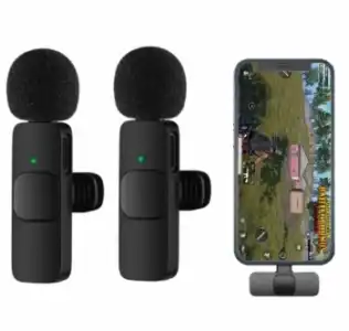 Kit 2 Microfóno Gamer Wireless Lavalier Con Reducción De Ruido Y Baja Latencia Para Iphone 13 Pro