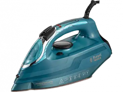 Plancha de vapor - Russell Hobbs Powersteam Ultra Suave Coco, 230 g/min, 0.35 l, Antigoteo, Azul