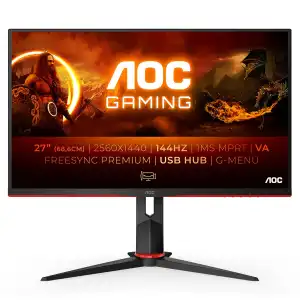 Aoc - Monitor PC 27' (68,6 cm) AOC Q27G2U/BK 144 Hz, QHD, FreeSync.