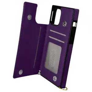 Avizar Funda Tarjetera con Correa Morado para iPhone 12 Mini