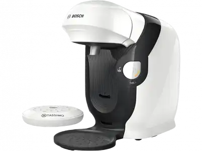 Cafetera de cápsulas - Bosch TAS1104, 1400 W, 0.7 l, 3.3 bar, T DISCS, 5 LEDs, Blanco