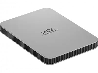 Disco duro externo 4 TB - LaCie Mobile Drive V2 STLP4000400, USB-C, 130 MB/s, Plateado lunar