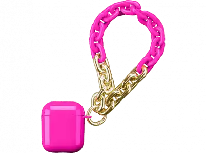 Funda - CellularLine Chain, Para Airpods, Con cadena, Oro y Rosa