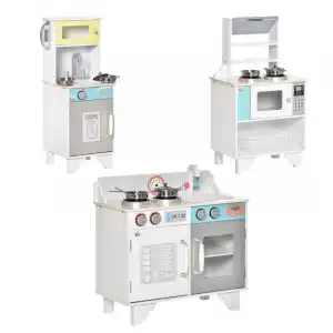 Homcom Set 3 Cocinas de  Infantil Madera