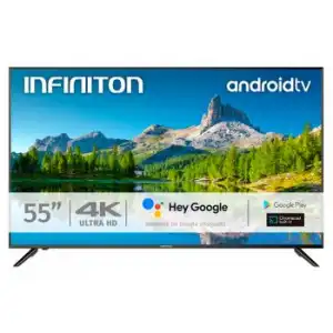 Infiniton Intv-55af2300 - Televisor Smart Tv 55" 4k Uhd , Android Tv, Google Assistant , Hbbtv , 4x Hdmi , 3x Usb , Dvb-t2/c/s2 , Modo Hotel , Clase A