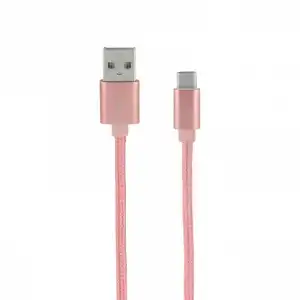 Mooov Cable Nylon USB-C 1m Rosa Dorado