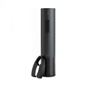 Sacacorchos Eléctrico Con Usb Negro Luxe De Acero Inoxidable.
