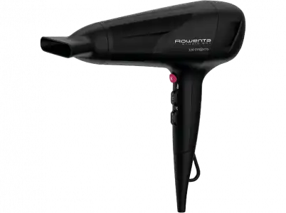 Secador - Rowenta Studio Dry CV5803F0, 2100 W, Motor DC, 2 velocidades, 3 temperaturas, Función Thermo Control, Negro y fucsia