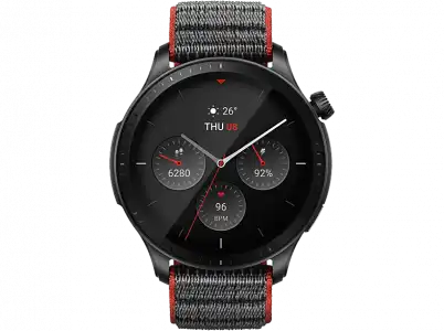 Smartwatch - Amazfit GTR 4, AMOLED 1.43", 22 mm, Carcasa de Aleación Aluminio, Racetrack Grey