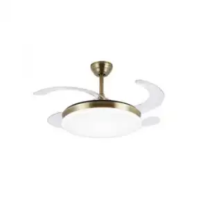 Akunadecor - Ventilador De Techo Metal Dorado Isabella