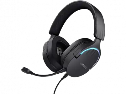 Auriculares gaming - Trust GXT 490 Fayzo, Micrófono integrado, Iluminación RGB, Para PC/PS4/PS5, Negro