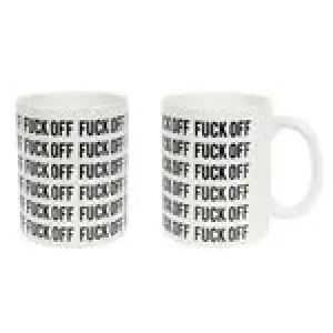 Fisura Taza - Fuck Off Blanco/Negro