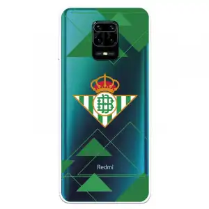 Funda Para Xiaomi Redmi Note 9 Pro Del Betis Escudo Fondo Transparente - Licencia Oficial Real Betis Balompié