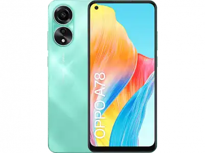 Móvil - OPPO A78 4G, Aqua Green, 128 GB, 8GB RAM, 6.43" AMOLED FHD+, Qualcomm Snapdragon™ 680, 5000 mAh, Android