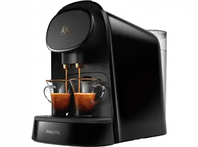 Cafetera de cápsulas - Philips LM8012/60 L'OR Barista, 2 tazas o 1 doble, 19 bares, Depósito l, Negro